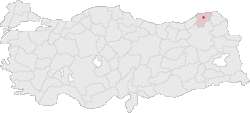 Artvin Turkey Provinces locator